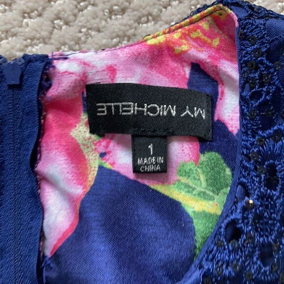 Navy dress 🌸 two piece floral! - Picture 5 of 10